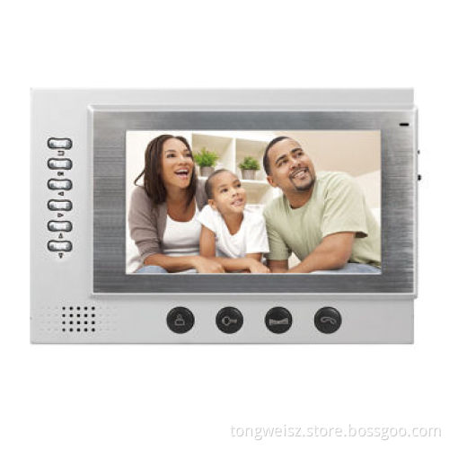 7-inch TFT-LCD screen audio doorphone, recording function, duplex intercomNew